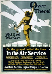 Daar! Geschoolde arbeiders op de grond achter de linies - In de luchtmacht, 1917